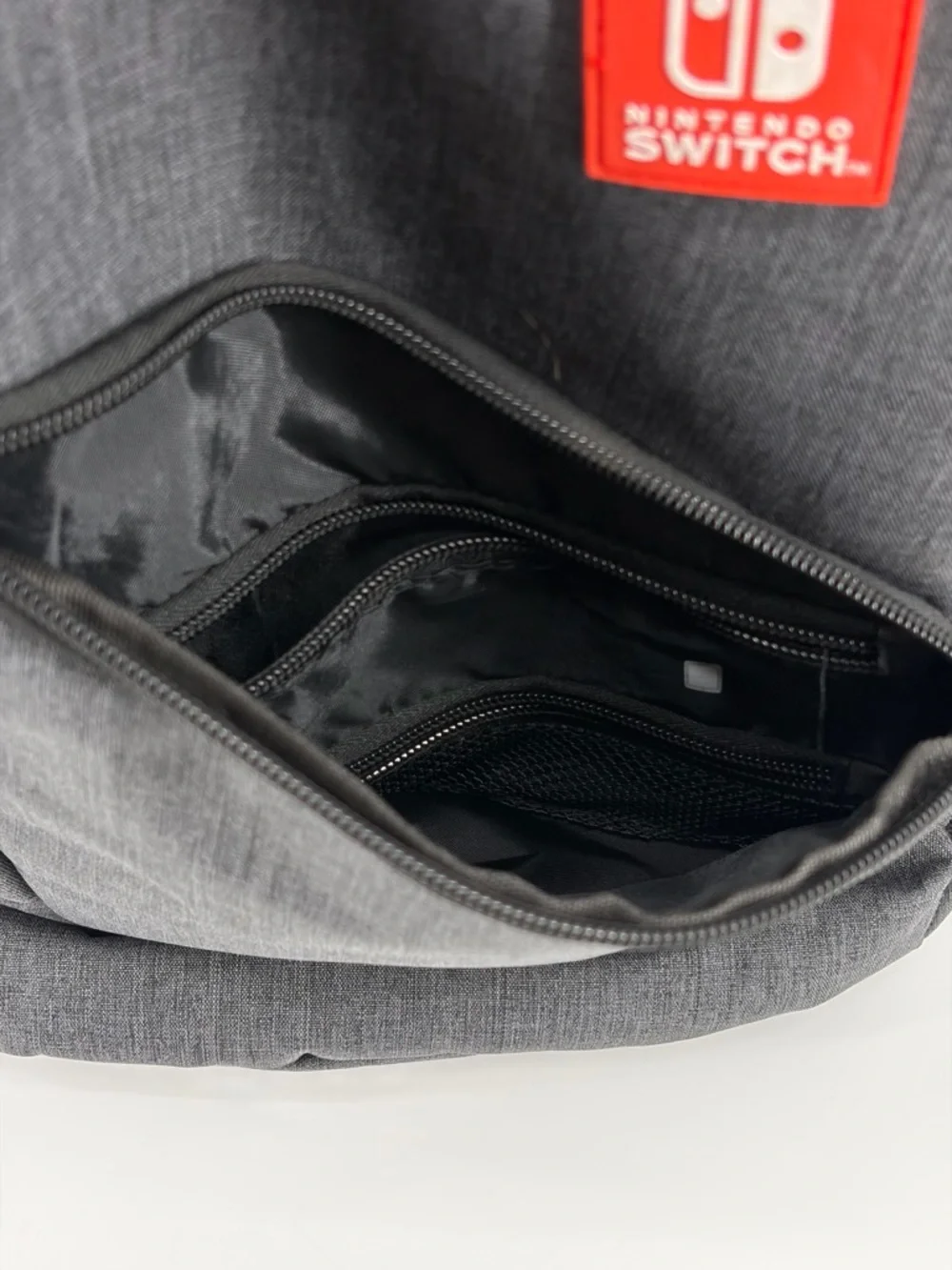 Nintendo Switch Backpack Travel Carry Case Gray Gaming Organizer Joy-Con Dock - Picture 4 of 7